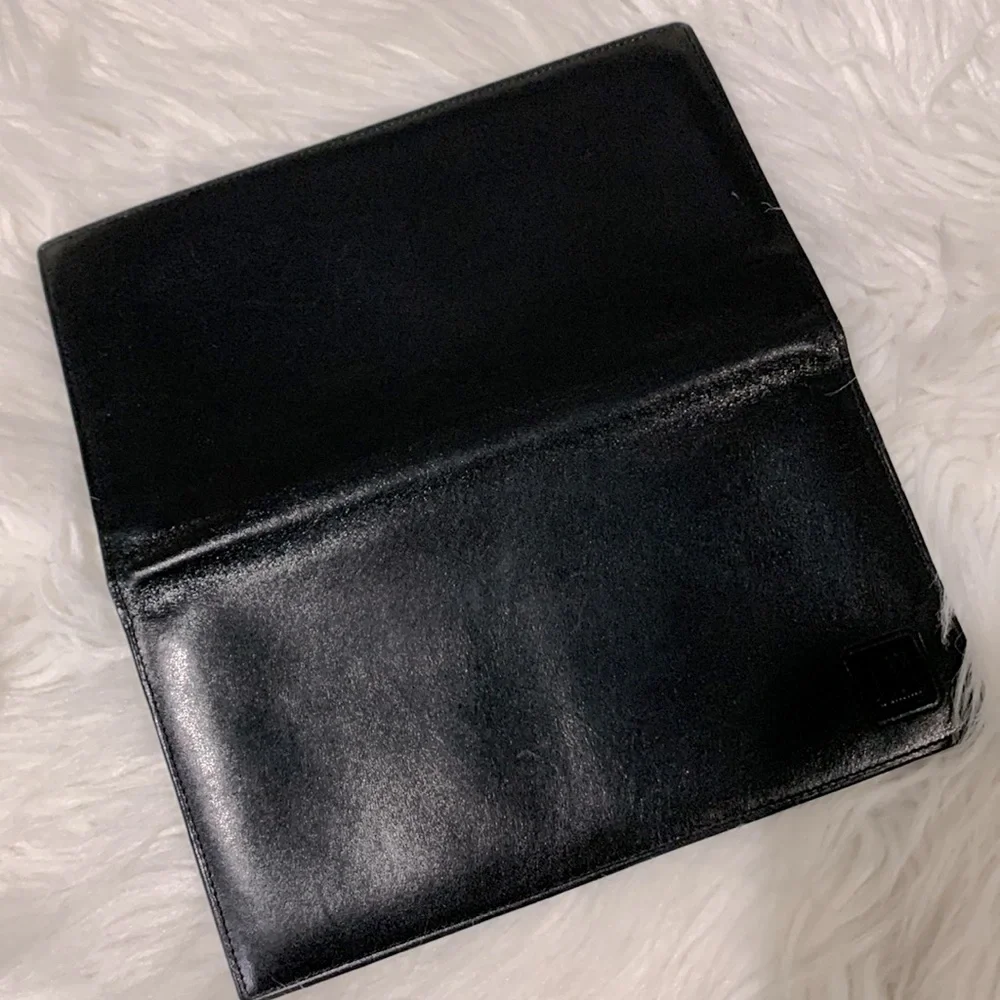 DUNHILL Black Leather Wallet Bifold